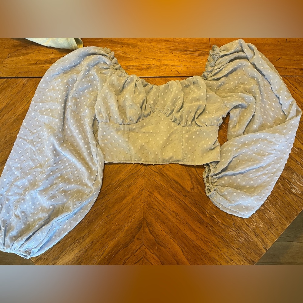 Cropped Blue long sleeve
